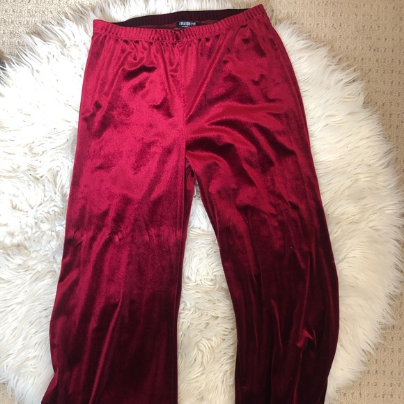RED VELVET PANTS - Picture 1 of 1